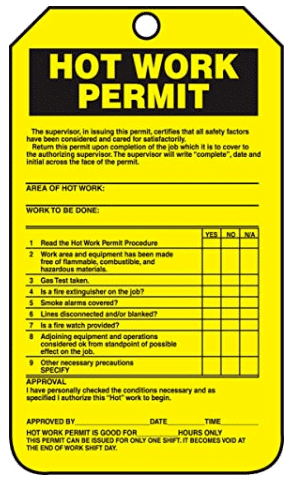 hot work permit