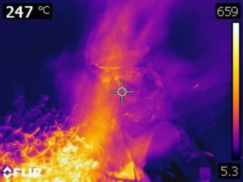 Infrared fire test