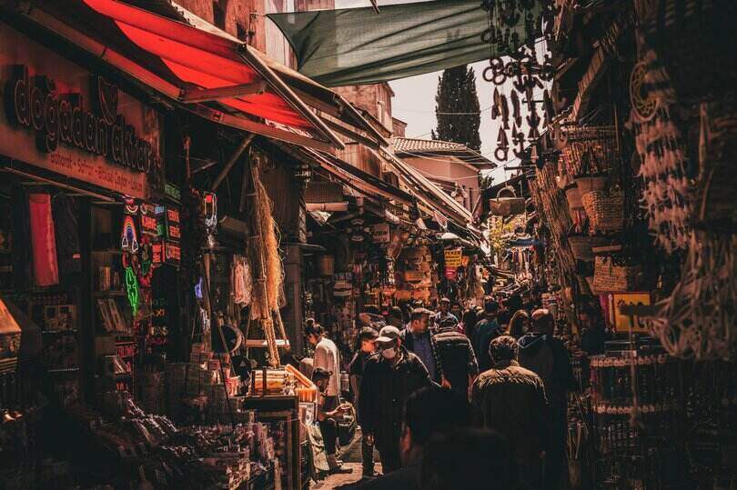 Souk marketplace — Aleppo, Syria